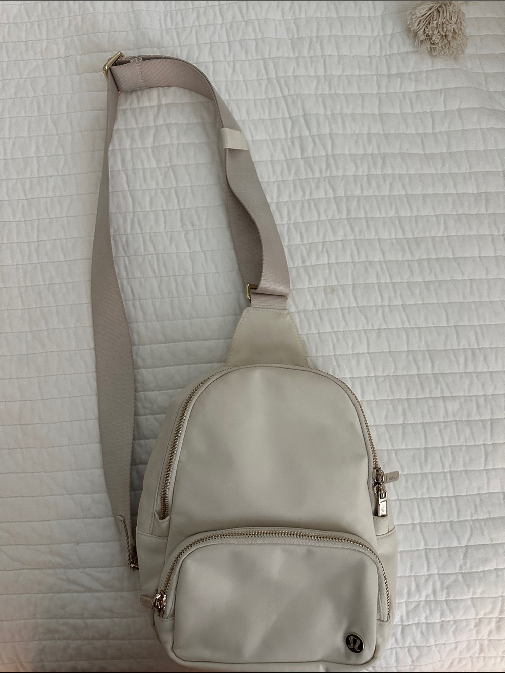 lululemon athletica Cream Crossbody Sling Bag